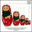 Set of 5 wooden dolls