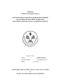Contoh ptk (kelas 6) penjaskes.rar (download disini). Doc Proposal Ptk Tik 1 Priyi Wiharto Academia Edu