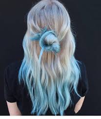 This Hair Dye Is Magic Blue Tips Hair Cool Hair Color Blonde And Blue Hair