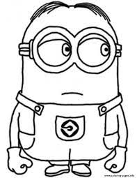 Printable minions coloring pages are a fun way for kids of all ages to develop creativity, focus, motor skills and color recognition. Bob Cute Minion Coloring Pages Thaifaa