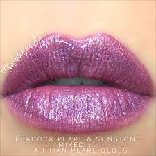 Peacock Pearl Sunstone Lipsense Mixed 1 1 With Tahitian Pearl Gloss Lipsense Peacock Pearl Makeup Blogger