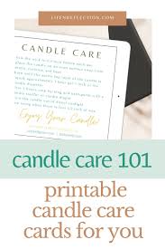 Add photos with the click of a button. Candle Care Instructions And Printable Candle Care Cards