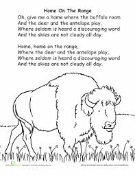 Oh Give Me A Home Where The Buffalo Roam Lyrics Home On The Range Wild West Activities Wild West Theme Wild West Crafts