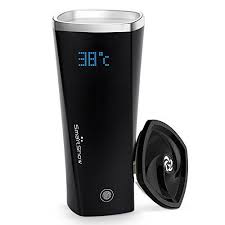 Smartshow I Cup Smart Cup Drink Water Reminder Temperature Detection Wireless Charging Mug No Heating Function Black Water Reminder Drinking Water Mugs