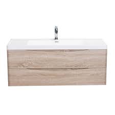 white oak modern bathroom vanity set