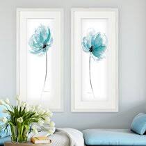 Abstract expressionist watercolor art in blue and steel blue/gray, inspired by the ocean. Wall Art Up To 70 Off Through 08 10 Wayfair