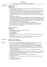 Current college student resume is designed for fresh graduate student who want to get a job soon. Security Analyst Resume Samples Velvet Jobs