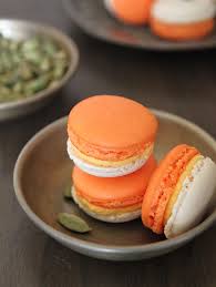 Delightfully Colourful Mango And Cardamom Macarons Macaron Recipe Recipes Real Food Recipes