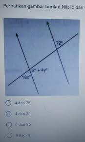 Maybe you would like to learn more about one of these? Perhatikan Gambar Berikut Nilai X Dan Y Yang Memenuhi Adalaha 4 Dan 26b 4 Dan 28c 6 Dan 26d 8 Brainly Co Id