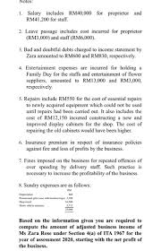 Value of any benefits or perquisites arising from a business or the exercise of a profession. Question 1 Zara Rose Commenced A Florist Shop Busi Chegg Com
