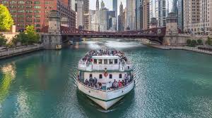 A large natural stream of water emptying into an ocean, lake, or other body of water and usually fed along its course by converging. Chicago Architecture Foundation Center River Cruise Aboard Chicago S First Lady Boat Tours Chicago Architecture Center