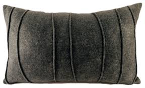 The contoured shape will fit most bathtubs, jacuzzis, and spas; Charcoal Gray Lumbar Pillow 12 X20 Contemporary Decorative Pillows By Sheila Weil She 861 P Houzz