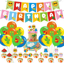 See more ideas about cupcake cakes, cake decorating, mermaid cakes. Buy Beach Birthday Party Supplies Beach Theme Party Decorations Set Includes Happy Birthday Banner Cake Cupcake Toppers Balloons For Kids Adults Birthday Party Decorations Online In Vietnam B0999259bj
