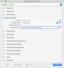 (use the jpeg lightroom is working from for this, i wonder if it's stripping the data on import) you might also check the exif from a jpeg straight out of the camera. Adding Copyright Metadata To Your Photos In Lightroom Pretty Presets For Lightroom