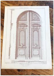 Antique French Architecture Drawing Porte Cochere Or Etsy French Antiques French Architecture Architecture Drawing