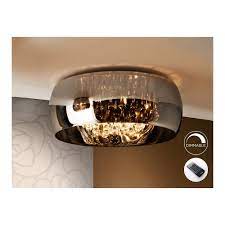 508030d Argos 6 Light Crystal Ceiling Light Chrome Clear