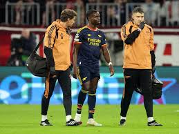 Saka, Hincapie, Tzolis - Arsenal injury news and return dates before Everton