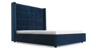 Il ne reste plus que 1 exemplaire(s) en stock (d'autres exemplaires sont en cours d'acheminement). Lit Velours Bleu Nuit Bois Noir Nv Gallery Rockstar Nv Gallery