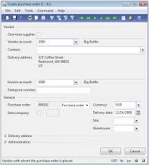 Go to vendors, then select purchase order list. Create Purchase Order In Axapta Dynamics Ax Training