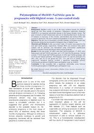 Maybe you would like to learn more about one of these? Pdf Polymorphism Of Mnsod Val16ala Gene In Pregnancies With Blighted Ovum A Case Control Study