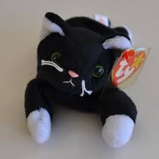 Black And White Beanie Baby Cat Ty Beanie Babies Baby Zip Black White Cat Kitten March 28 1994 P V C Ty Cat Beanie Baby Ty Beanie Baby Beanie
