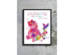 If easier, you can mail items to us for custom framing and we'll send everything back ready to hang. Winnie The Pooh Quote Watercolor Art Print Pooh Piglet Bear Painting Disney Art Pooh Print Children