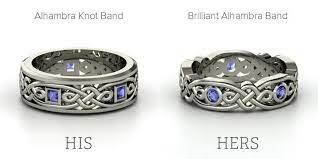 Alhambra Knot For His And Her Fairgateinn Celtic Wedding Rings Wedding Rings Pink Morganite Engagement Ring