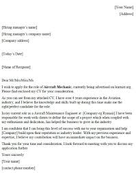 Looking for a new job? Aircraft Mechanic Cover Letter Example Cover Letter Example Letter Example Lettering