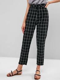 Black And Red Checkered Pants High Waist Zipper Checkered Pants Black Affiliate Zipper Waist High Black Pants Ad Checker Pants Fashion Pants Pants For Women