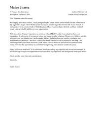 Math Teacher Cover Letter Example Cover Letter Templates Examples