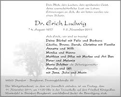 Traueranzeigen von Erich Ludwig