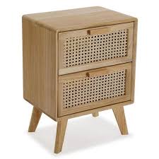 Chevet 2 Tiroirs En Cannage Et Bois Clair Natacha B La Redoute En 2020 Mobilier De Salon Cannage Mobilier