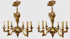 French Regency Style Chandeliers Related To Andre Charles Boulle A Pair In 2020 Value In Art Historical Background Chandelier