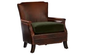 massoud gerry club chair cocoa leather in 2021 club chairs green leather chair leather club chairs