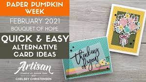 Paper Pumpkin Kit February 2021 Bouquet Of Hope Quick Easy Alternative Card Ideas Stampin Up Yo In 2021 Paper Pumpkin Christmas Cards Handmade Card Tutorials