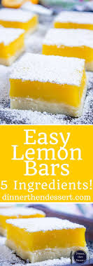 Easy Lemon Bars Lemon Bars Easy Lemon Desserts Lemon Recipes