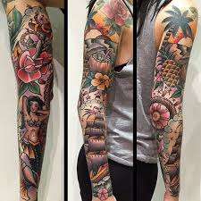 Mermaid Pinup Traditional Tattoo Sleeve Traditional Tattoo Tattoos
