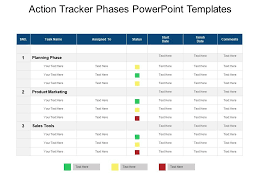 10+ examples of dashboard templates for tracking kpi's. Action Tracker Phases Powerpoint Templates Presentation Powerpoint Images Example Of Ppt Presentation Ppt Slide Layouts