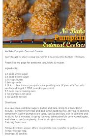 No Bake Pumpkin Oatmeal Cookies For That One Kid Of Mine Who S Obsessed With No Bake Cookies Recipes Pumpkin Recipes Baked Pumpkin