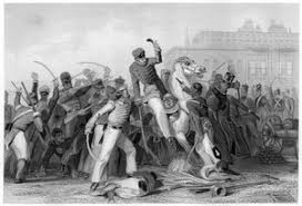 Mounted Rebel Sepoys Charging Through the Streets of Delhi, Indian Mutiny