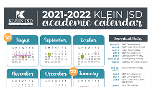 Klein Isd Board Of Trustees Approve 2021 2022 Academic Calendar Klein Isd Newsroom