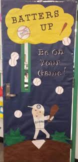 You might not have the time to make all your own spring decorations, but that shouldn't stop you from spring themed classroom door inspiration. Spring Classroom Door Baseball Spring Classroom Door Door Decorations Classroom School Door Decorations