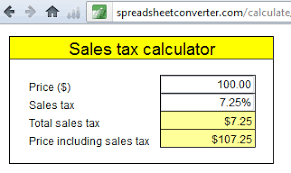 Create A Simple Sales Tax Calculator Spreadsheetconverter