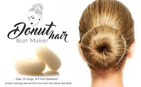 Secure the braid by tucking the end under the bun and using a bobby pin to keep in place. Amazon Com Hair Donut Bun Maker Blonde Ring Style Bun 2pcs Chignon Hair Increase Doughnut Shaper For Thick And Long Hair X Large 4 5 Inch Beige Beauty