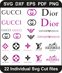 Louis vuitton vector logo, free to download in eps, svg, jpeg and png formats. Gucci Dior Hermesparis Louis Vuitton Logo Svg Bundle For Cricut Silhouette
