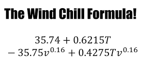 National weather service chart above. The Wind Chill Formula Explained Youtube