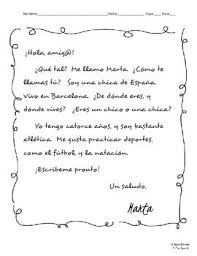 Spanish Penpal Letters 1 Introducing Yourself Reading Comprehension Writing Pen Pal Letters Penpal Comprehension Exercises