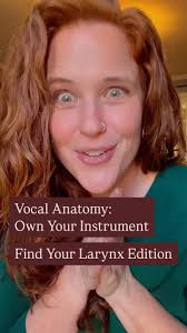 🎤 Where’s your larynx, and what’s it up to?, In the first episode of  “Anatomy for Singers: Own Your Instrument,” we’re starting with the basics:  finding your larynx., I’ll walk you through:, ✨ How to ...