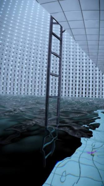 Don't enter the dark water 😬, ., #thalassophobia #liminalspace #fear  #phobia #3danimation