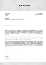 If you are a college student applying for an internship in the financial industry, you will likely need to write a cover letter. Financial Analyst Internship Cover Letter Sample Kickresume